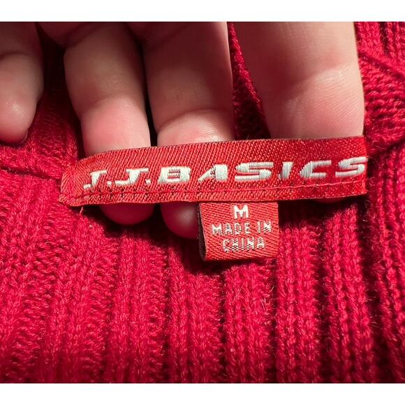 Vtg Sweater Coat Coatigan Wool Blend Toggle Plaid Belted S Red Preppy Academia - Picture 4 of 9